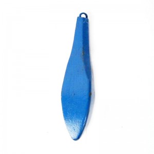 Fischen-Senkblei-Roheisen gemaltes Blau